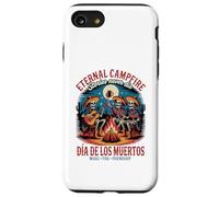Campfire messicano Campfire Sugar Skull Skeleton Día de Muertos Camping Custodia per iPhone SE (2020) / 7 / 8