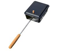 Campfire Popcorn ppper - Foldable Nonstick Maker, Sturdy Long Beech Wood Handle Pot, Portable Iron Outdoor Cooking Pans, Compact Open Fire Grilling Accessory - Per campeggio Picnic Travel Travel