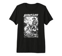 Campfire Scout - Scout Life Retro Scouting Illustration Maglietta Premium
