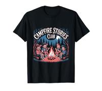 Campfire Stories Club - Magliette da campeggio vintage Horor Funny Maglietta
