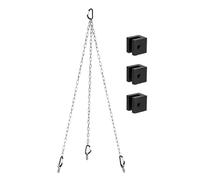 Campfire Treppiede Grill Stand - Griglia regolabile da appendere, portatile per fornello da esterno, treppiede pieghevole leggero, supporto resistente per il controllo 'altezza, strumento in