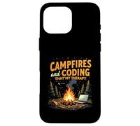 Campfires and Coding That's My Therapy Custodia per iPhone 16 Pro Max