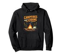 Campfires and Coding That's My Therapy Felpa con Cappuccio