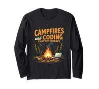 Campfires and Coding That's My Therapy Maglia a Manica