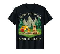 Camping And Dogs Are My Therapy Labrador Retriever Dog Dad Maglietta