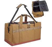 Camping Bag, Storage Container, Heavy-Duty Waterproof Material, Large Capacity Sack, Gear Organizer for Vehicle, Car, Hunting, Survival, Kitchen, Adventure, Indoor and Outdoor Use, Red & Brown