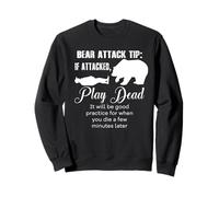 Camping Bear Attack Tip Funny Hiking Camper Men Women Kids Felpa