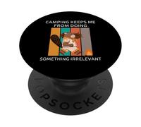 Camping Beaver mi impedisce di fare qualcosa di irrilevante PopSockets PopGrip Adesivo
