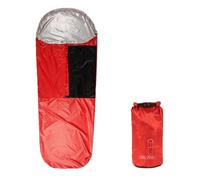 Camping Bivy Sack Ultra Lightweight Waterproof Sleeping Bag With Heat Reflective Coating For Outdoor Survival(Red)