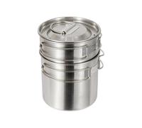 Camping Cook Set, Camp Pot, Survival Cooking Gear, Compact Nesting Cookware Kit, Outdoor Boil Fry Gear for Hiking, Backpacking, Fishing, Picnic, Bushcraft, Adventures