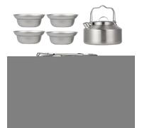 Camping Cookware Set - Lightweight, Portable Cook Pot Kit for Outdoor Cooking, Survival Gear for Adults and Families, Ideal for Hiking, Travel, Picnic & Backyard Use