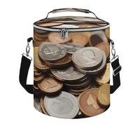 Camping Cooler Bag, Moneta Stampa Portatile Ice Pack Outdoor Cooler Bag Picnic Cooler Bag Pieghevole Cooler Bag
