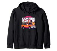 Camping Dad Life Retro Vintage Truck Outdoors Graphic Felpa con Cappuccio
