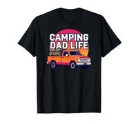 Camping Dad Life Retro Vintage Truck Outdoors Graphic Maglietta