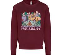 Camping È La Mia Fuga Dalla Realtà Caravan Uomo Felpa Maglione