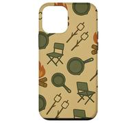 Camping Fire Pit Marshmallow Cast Iron Pattern Custodia per iPhone 12 mini