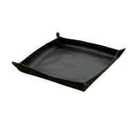 Camping Fire Pit Mat, Silicone Pits Pad, 27.56x27.56 Inches, Under Grill Protector, Outdoor Stove Shield, Waterproof Ash Catcher for Patio Grilling and Picnic Safety, Black