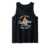 Camping Fire Storie spaventose, falò, Buoni Amici Canotta