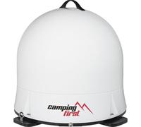 Camping First Satmex Dome - Antenna Satellitare (Completamente automatica, orienta Astra 19,2° Est, cupola robusta, senza alimentazione aggiuntiva, ideale per uso mobile) - Bianco