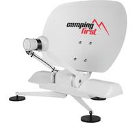 Camping First Satmex mobil 3 - Antenna Satellitare Completamente Automatica (Per uso mobile, si orienta automaticamente su Astra 19,2° Est, non richiede alimentazione elettrica aggiuntiva) - Bianco