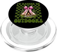 Camping Girl Mom Camper Tenda da campeggio I'd Rather Be Outdoors PopSockets PopGrip per MagSafe