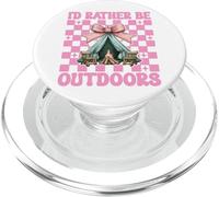 Camping Girl Mom Camper Tenda da campeggio I'd Rather Be Outdoors PopSockets PopGrip per MagSafe