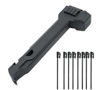 Camping Hammer with 8 Pegs,Heavy Duty Tent Stake Driver,Stake Puller & Bottle Opener with Storage Handle,Black Lightweight Camp Mallet,for Outdoor Hiking Camping Backpacking (Black)