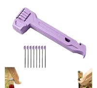 Camping Hammer with 8 Pegs,Lightweight Camping Mallet,Multifunctional Tent Stake Hammer with Peg Puller,Bottle Opener and Storage Handle,Textured Mallet Head for camping,Outdoor Use (purple)