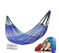 Camping Hammock - 1x Netting Tree Hammock For Outside | Portatile Tree Swing | Camping Gear Accessories with Strong Load Capacity For Outdoor Backyard Garden Balcony Hiking Meditation Travel