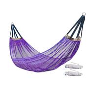 Camping Hammock - Netting Tree Hammock For Outside | 1 x portatile Tree Swing | Camping Gear Accessories with Strong Load Capacity For Outdoor Backyard Garden Balcony Hiking Meditation Travel