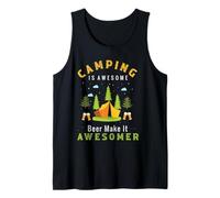 Camping Is Awesome Beer Make It Awesomer Camper Adventure Canotta