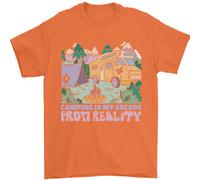 Camping Is My Escape From Reality Caravan T-Shirt Uomo 100% Cotone