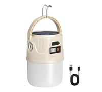 Camping Lantern, Solar Flashlight, Portable Crisis Light, Mode Brightness, Built in Hook Battery Indicator, Ideal for Hiking, Fishing, Outdoor Survival, Power Outage Use 4.33x2.95x2.95 Inches