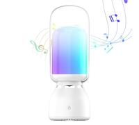 Camping Lantern with Speaker, Wireless Tent Light, Portable Ambience Lamp, 3-Level Brightness Control, Built-in Audio System, USB Rechargeable, Patio, Backyard, 9.45x3.48 inches