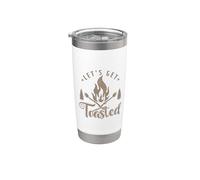 Camping Marshmallow «Let`s get toasted» Bicchiere termico in acciaio inox doppia parete