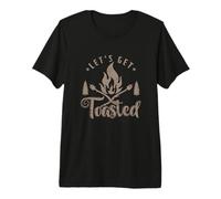 Camping Marshmallow «Let`s Get Toasted» Maglietta Premium