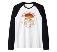 Camping Masters Club Official Vintage Funny for Men Camping Maglia con Maniche Raglan