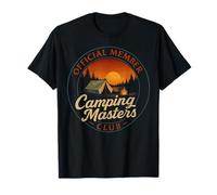 Camping Masters Club Official Vintage Funny for Men Camping Maglietta