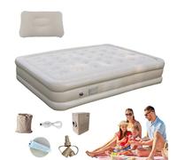 Camping Mattress Pad, Tent Airbed, Thick Self-Inflating Design, Double Camp Mat, Portable Comfort, Compact Roll, Outdoor Hiking, Travel Adventure, Support System, Foldable Sleeping Gear