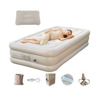 Camping Mattress Pad, Tent Airbed, Thick Self-Inflating Design, Double Camp Mat, Portable Comfort, Compact Roll, Outdoor Hiking, Travel Adventure, Support System, Foldable Sleeping Gear
