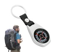 Camping Navigation Tools - Clear Small Pocket Compass | Compact Hiking Navigation Tool, Portable Survival Gadget, Metal With Hangable Loop For Boating, Adventure, Outdoor Trips