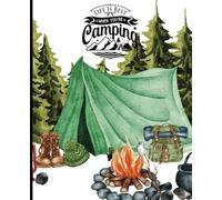 Camping Notebook: 120 pages, college ruled black and white notebook.: Cute lined journal with a camping themed cover.
