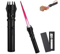 Camping Outdoor Windproof Straight Flame Lighter, Metal Big Fire Sun Beam Windproof Torch Lighter, Rechargeable Adjustable Flame with Safety Lock Igniter for Candle Cigar BBQ(Black)