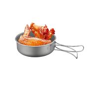 Camping Pans for Cooking | Titanium Non Stick Portable,Backpacking Cookware Titanium Kitchen Supplies | for Hiking Fishing Hunting Travel Road Trip RV Home Kitchen Stove Cooktop