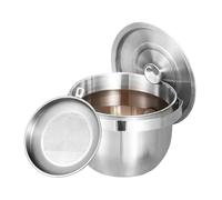 Camping Pot, Heavy-Duty Outdoor Camp Cookware with Lid and Foldable Handle, Multi-Purpose Kitchen Tableware for Cooking, Oil Storage, BBQ, Hunting, Fishing, Travel, Picnic, Home