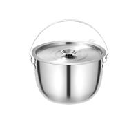 Camping Pot, Outdoor Cookware, Camp Kitchen Gear, Lid with Handle, Compact Storage, Heat Resistant Build, Multi-Use Utility, Easy to Clean, Lightweight Setup, Perfect for Travel, Picnic, Fishing