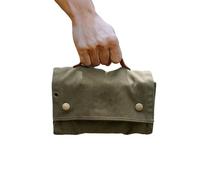 Camping Seasoning Bag - Portable Canvas Carry Design, Multi Bottle Organizer | Storage Kit With Mini Glass Jars For BBQ, Outdoors Cooking, Picnic, And Camping Use