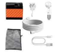 Camping Shower - 3 Spray Modes Rechargeable Waterproof Wash, 2.56x2.05x2.83 Inches Portable Outdoor Shower with High-Pressure Pump, Camping Accessories Kit, Handheld Showerhead for Indoor Outdoor