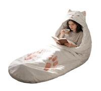 Camping Sleeping Bag | 175x80cm Cute Comfortable Plush - Skin-Friendly Cat Sleeping Bag Plush Blanket | Decorative For Winter Home Bedroom Office Hotel Apartment School Dorm Travel Picnic