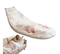 Camping Sleeping Bag - Plush Cat Envelope | Travel Sleep Sack Warm Blanket | Winter Indoor Outdoor Bedding | Dorm Apartment Picnic Hiking Home Office Use Soft